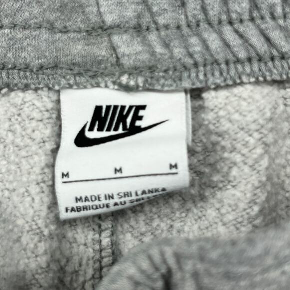 NIKE Sweatpants Mens M Sportswear Club Fleece Elastic Waist Cotton Blend Gray - Picture 5 of 13